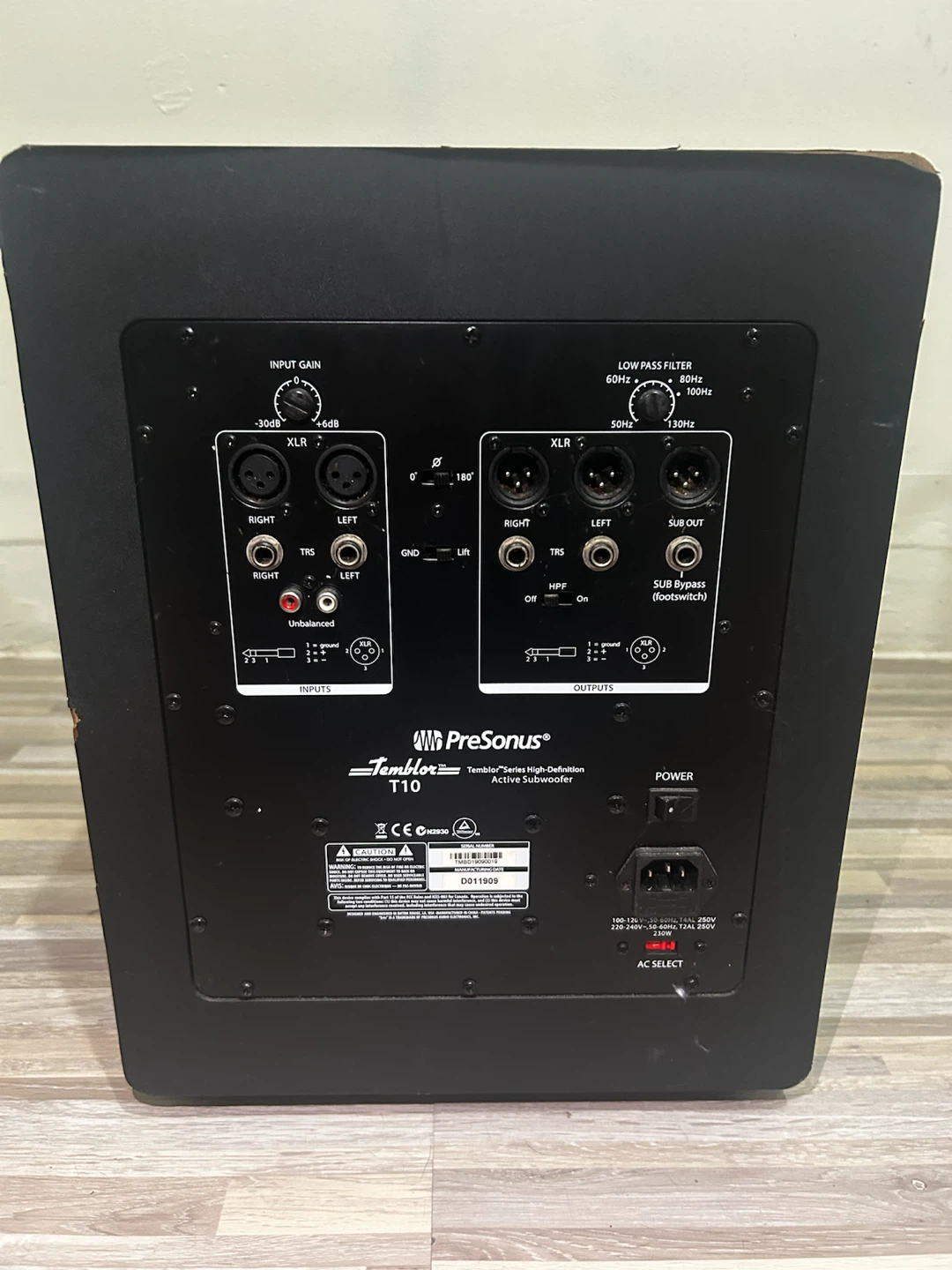 PreSonus Temblor T10 Active Subwoofer - photo 3
