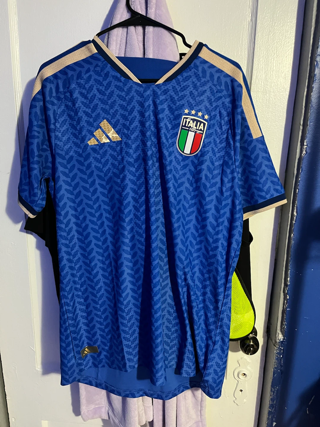 Adidas Italia National Team Soccer Jersey - Blue - L