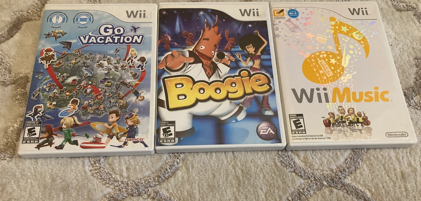 Nintendo Wii Games - Go Vacation, Boogie, Wii Music