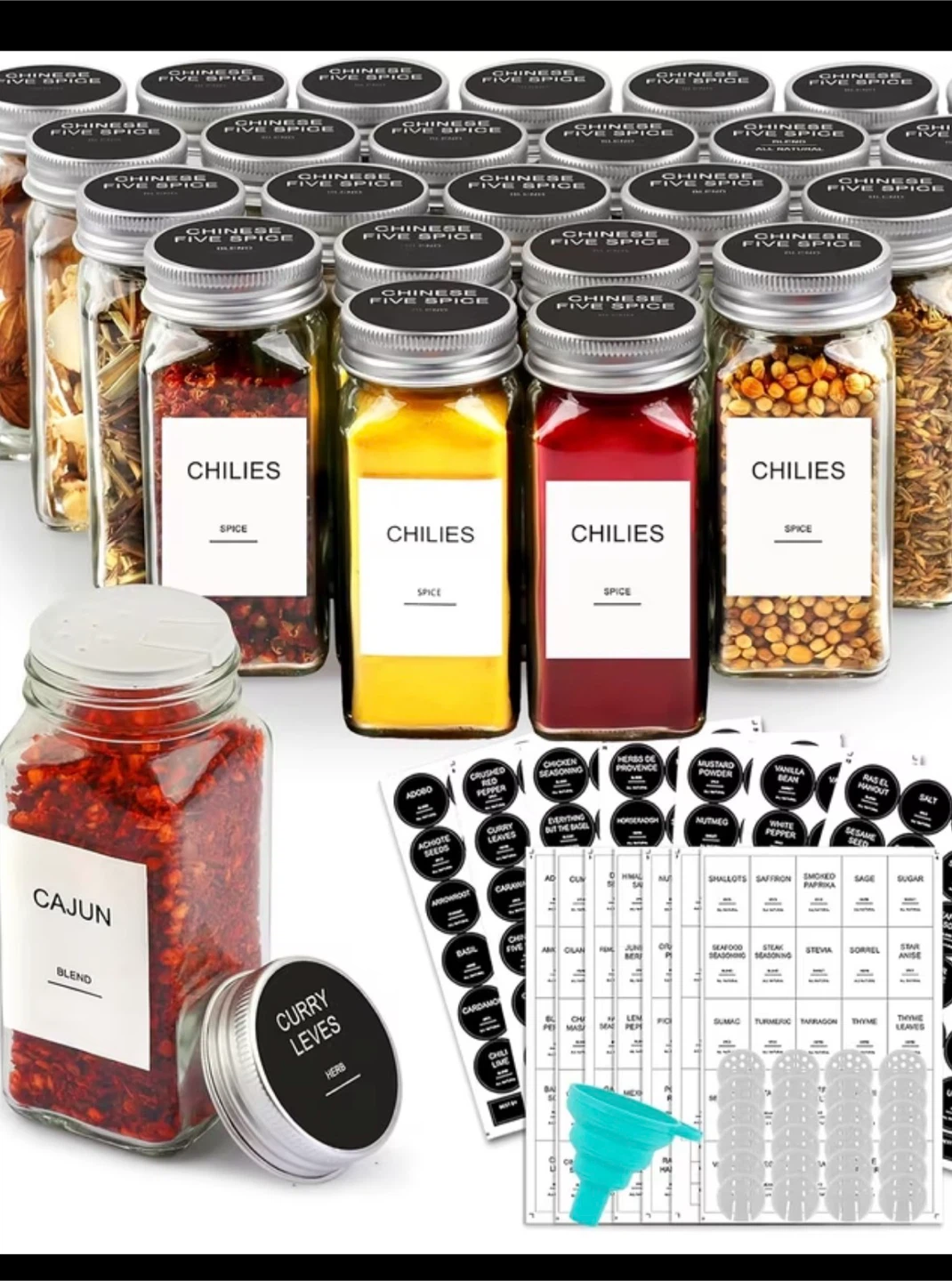BNIB: Spice Jar Set with Labels - photo 2