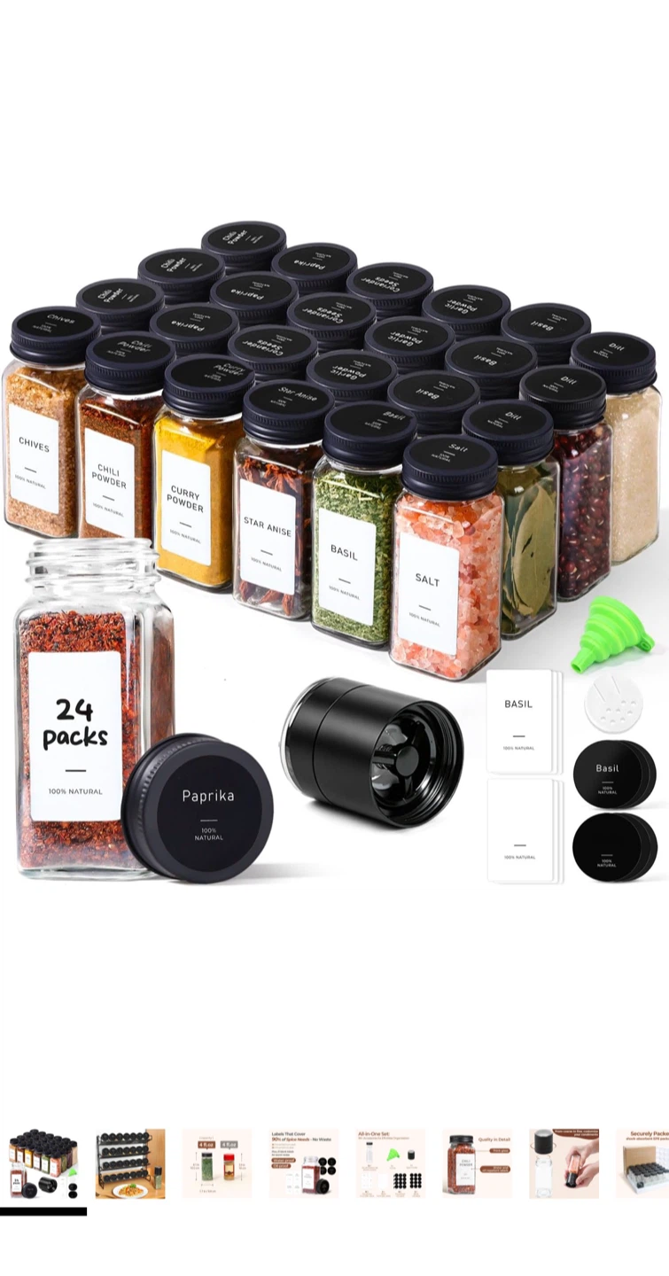 BNIB: Spice Jar Set with Labels - photo 3