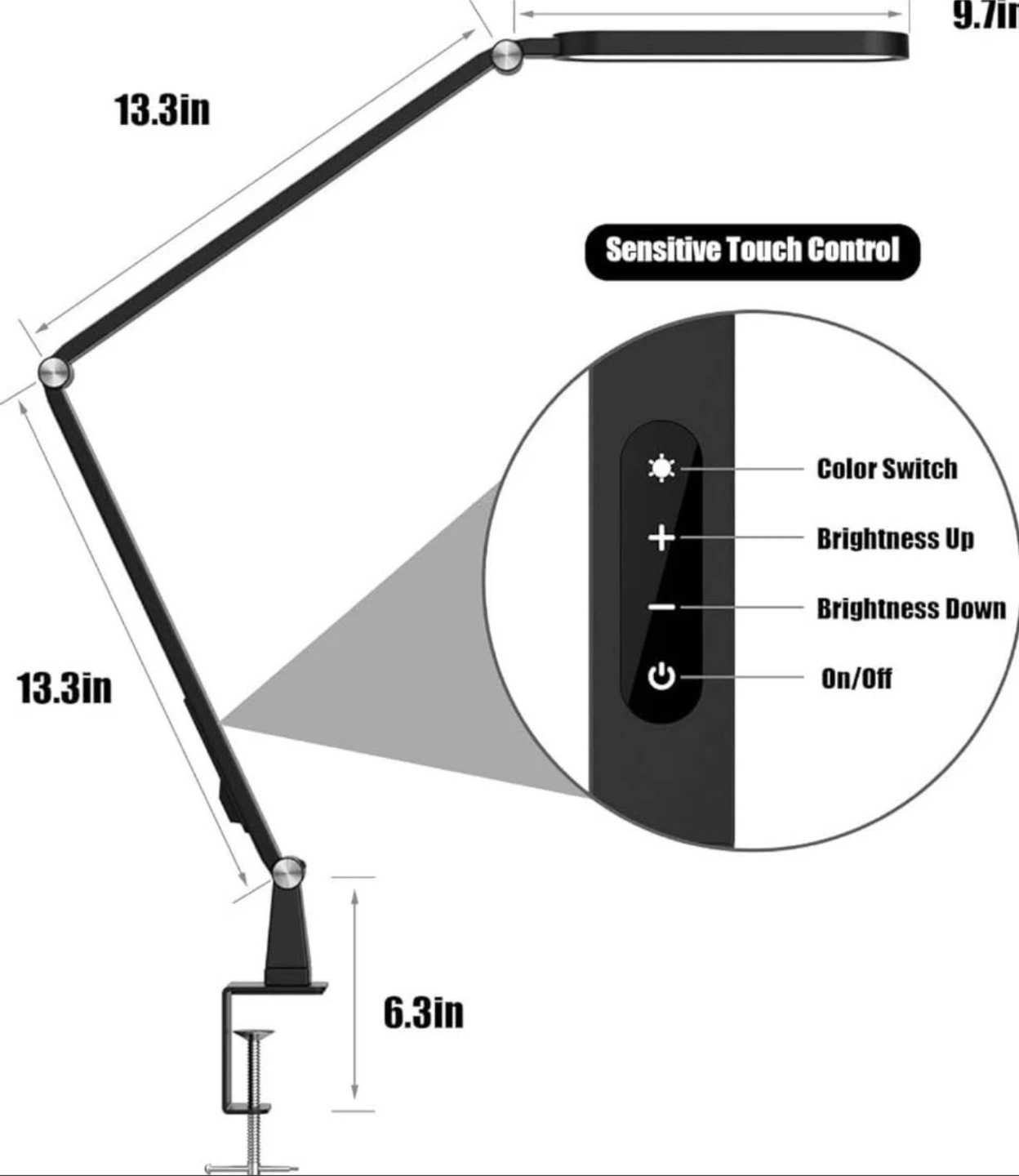 Swing Arm Desk Lamp - photo 2