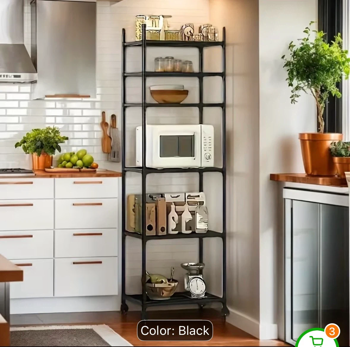 BNIB: Black Kitchen Storage Shelf Rack 7 Tier - photo 3