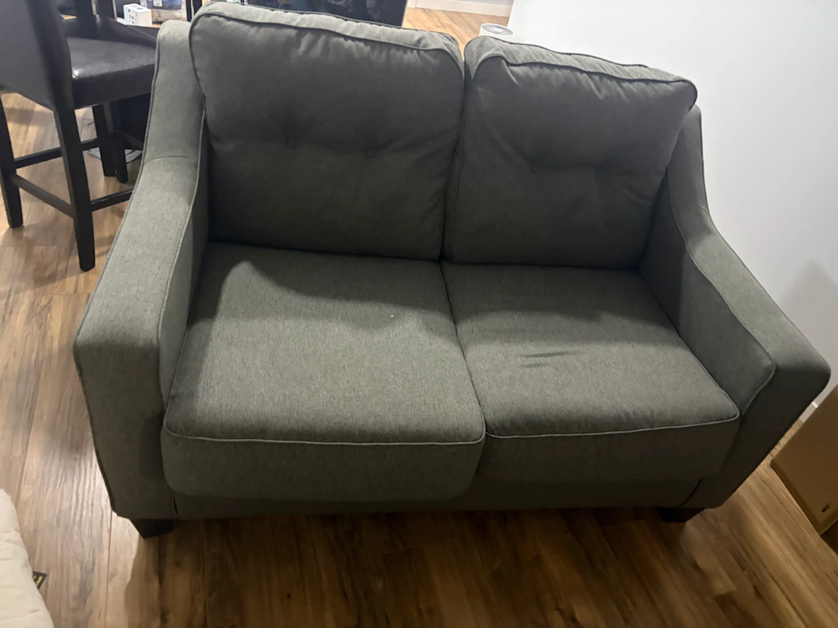 Grey Loveseat Sofa - photo 3
