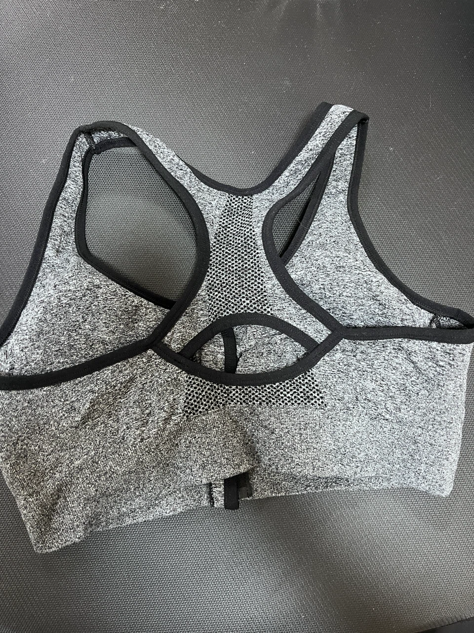 XL-Grey Sports Bra with Zipper Front - photo 2