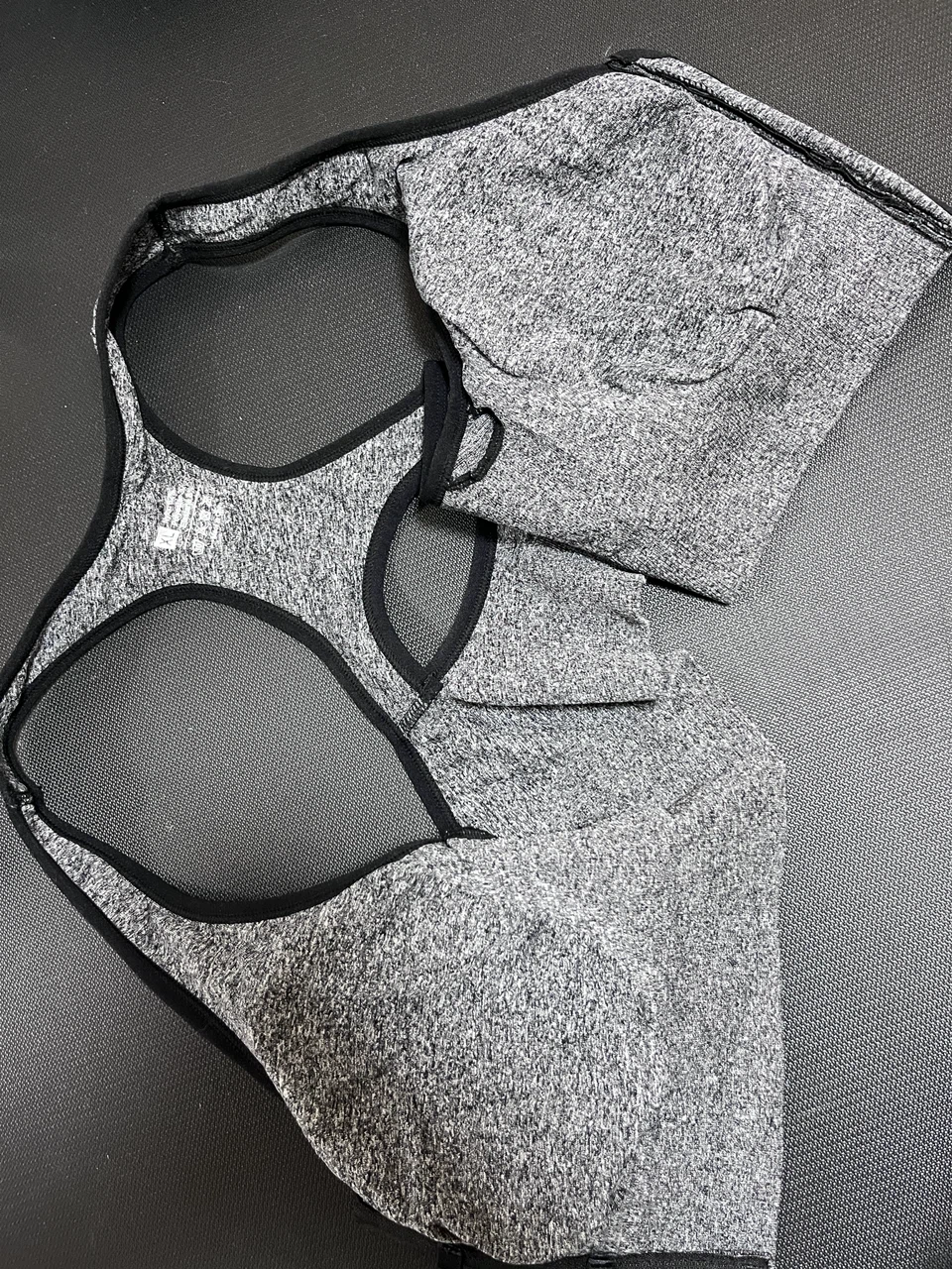 XL-Grey Sports Bra with Zipper Front - photo 3