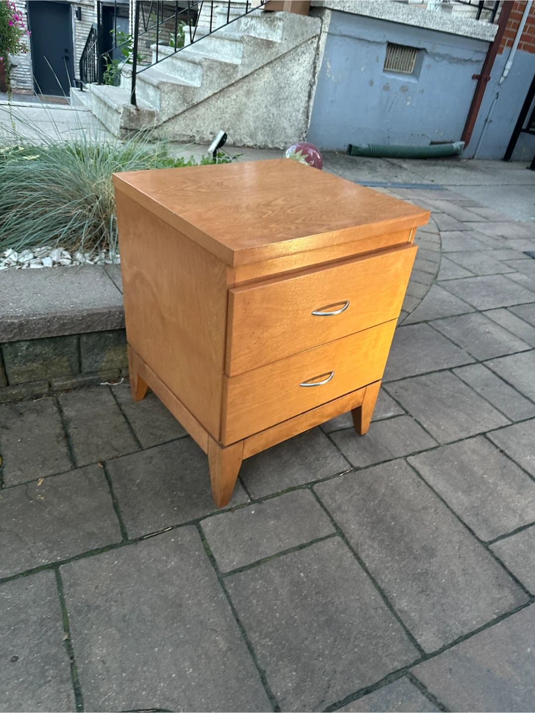 Wooden Nightstand with 2 Drawers - photo 2