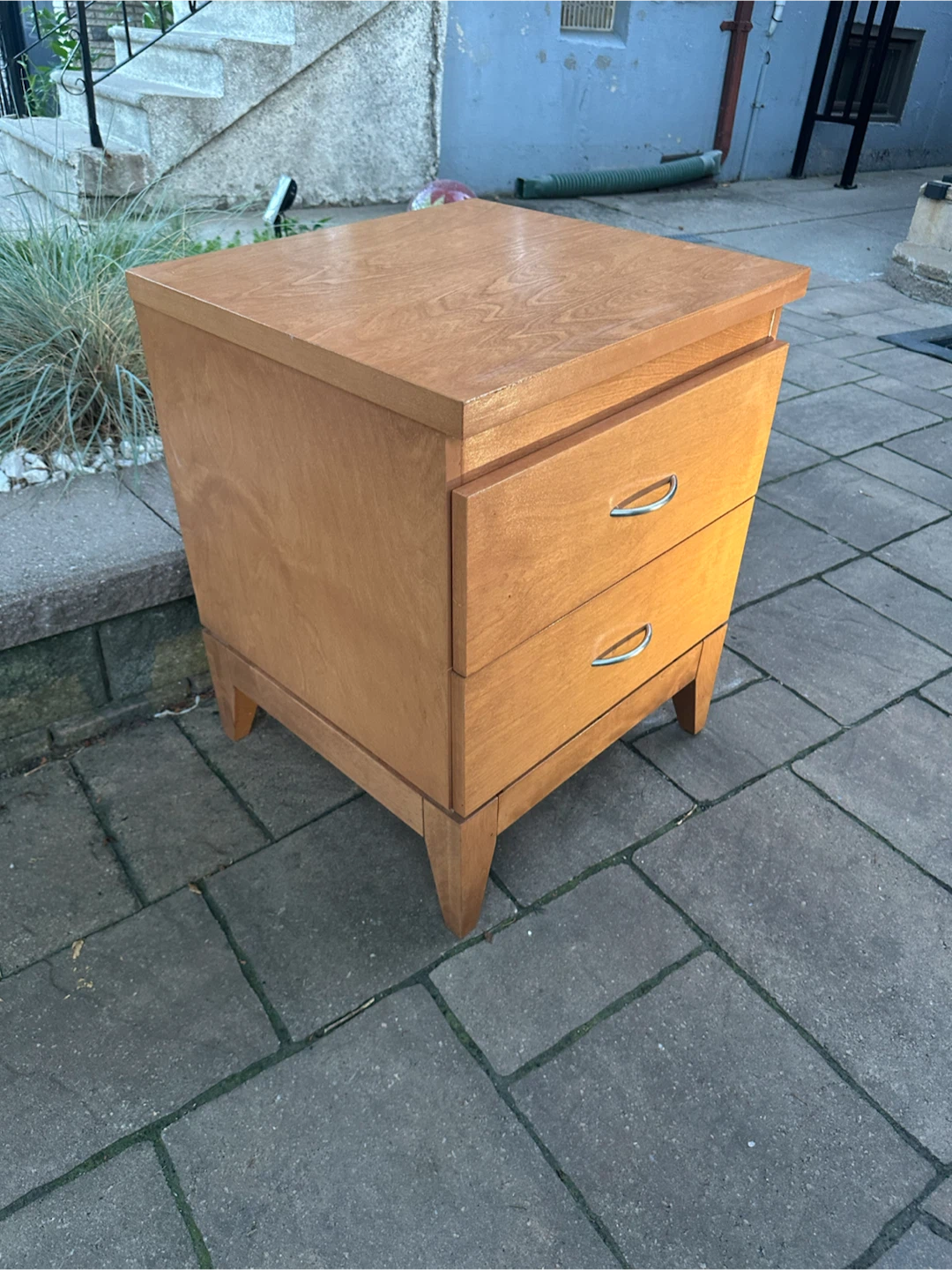 Wooden Nightstand with 2 Drawers - photo 3
