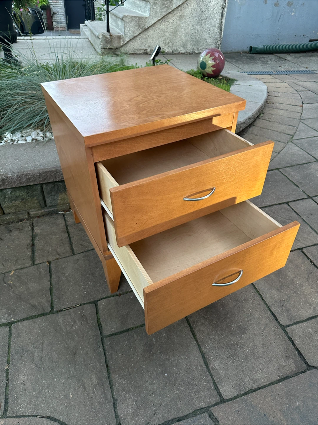 Wooden Nightstand with 2 Drawers - photo 4