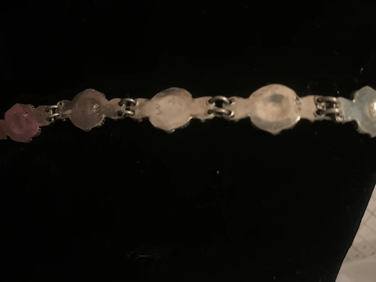 Sterling silver Bracelet with Red Stones - photo 3