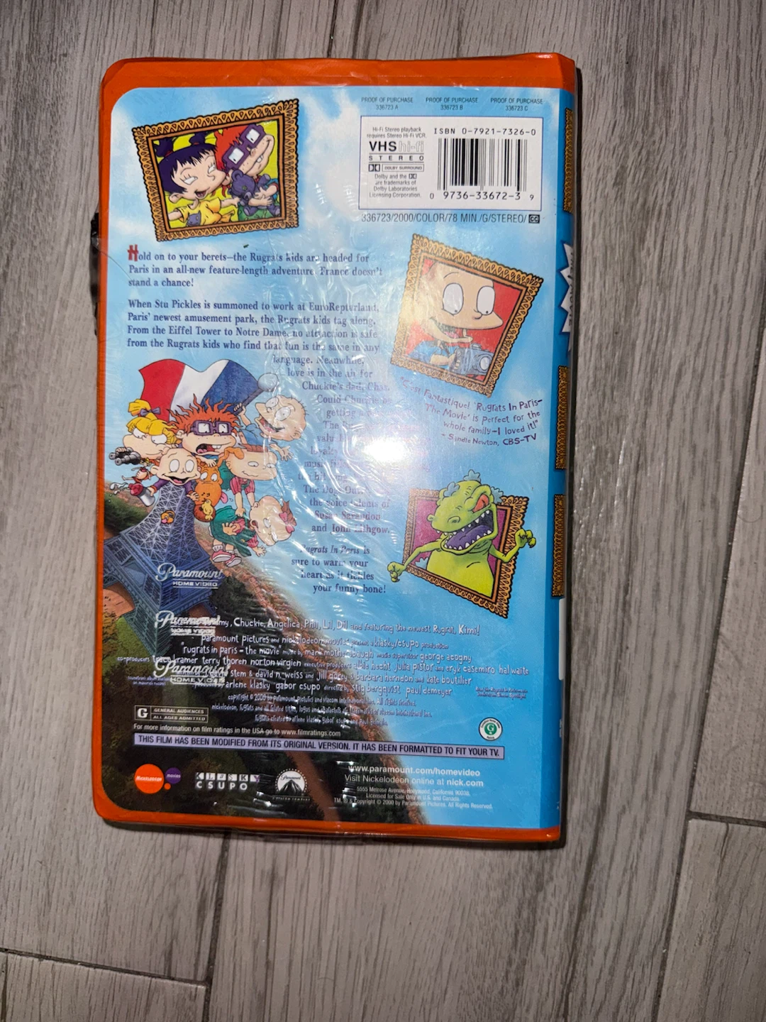 Sealed !!!! The Rugrats Movie in Paris VHS - photo 4