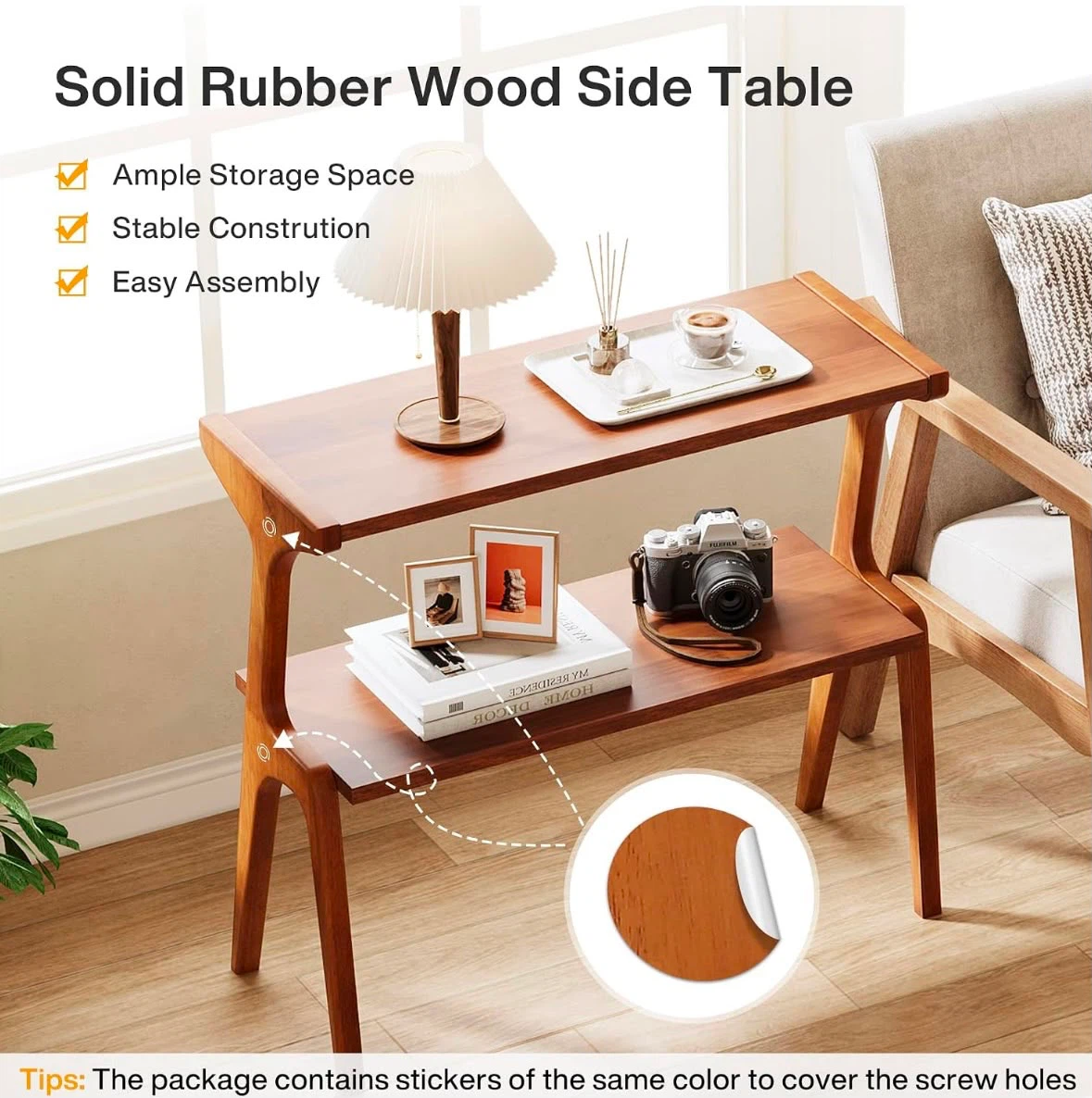 Bramd new tribesigns Solid  Wood Side Table - photo 2