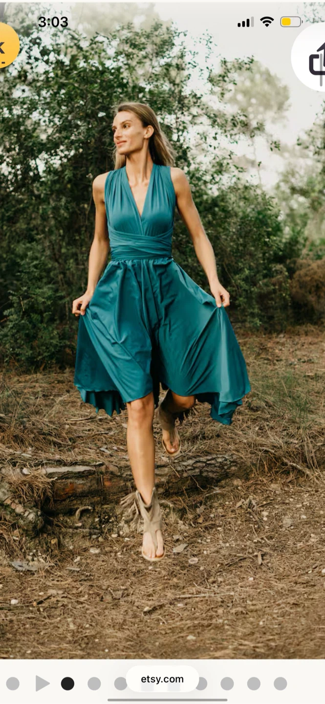 Teal Convertible Infinity Dress - photo 2