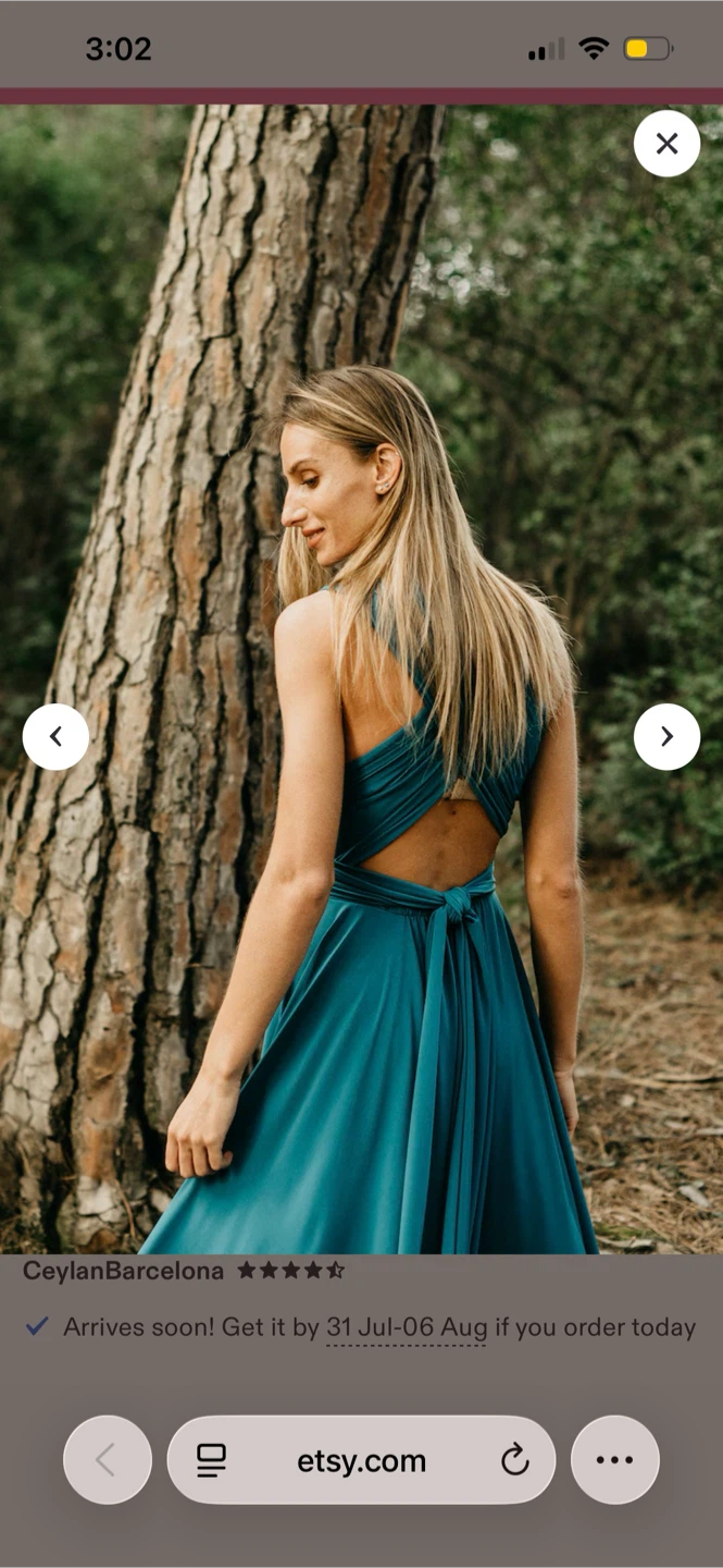 Teal Convertible Infinity Dress - photo 4