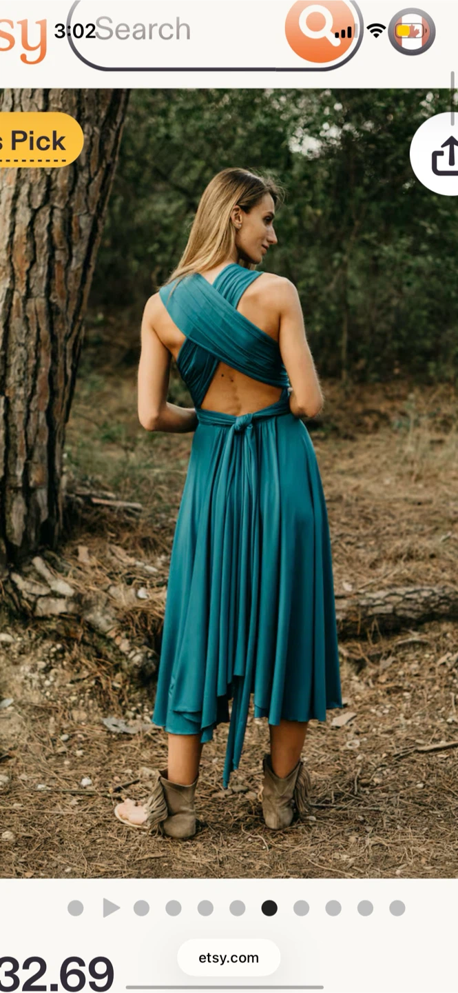 Teal Convertible Infinity Dress - photo 5