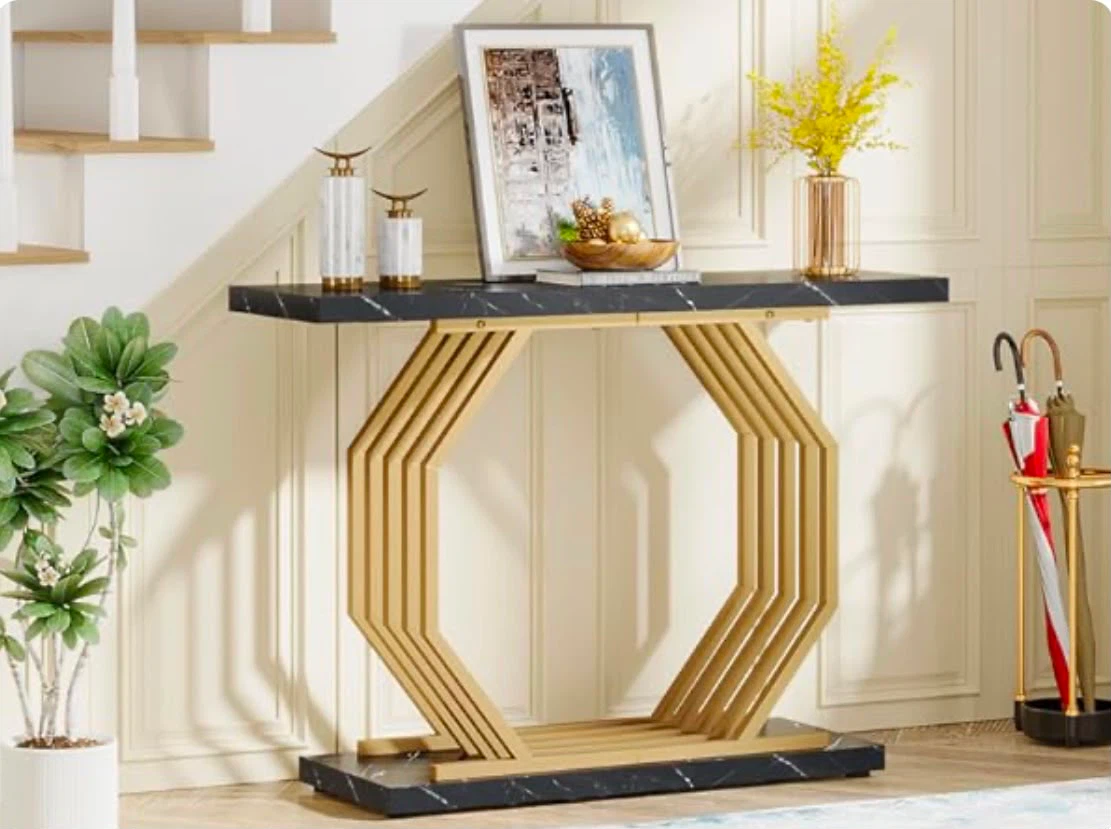 Brand new tribbesigns Console Table Black Marble - photo 4