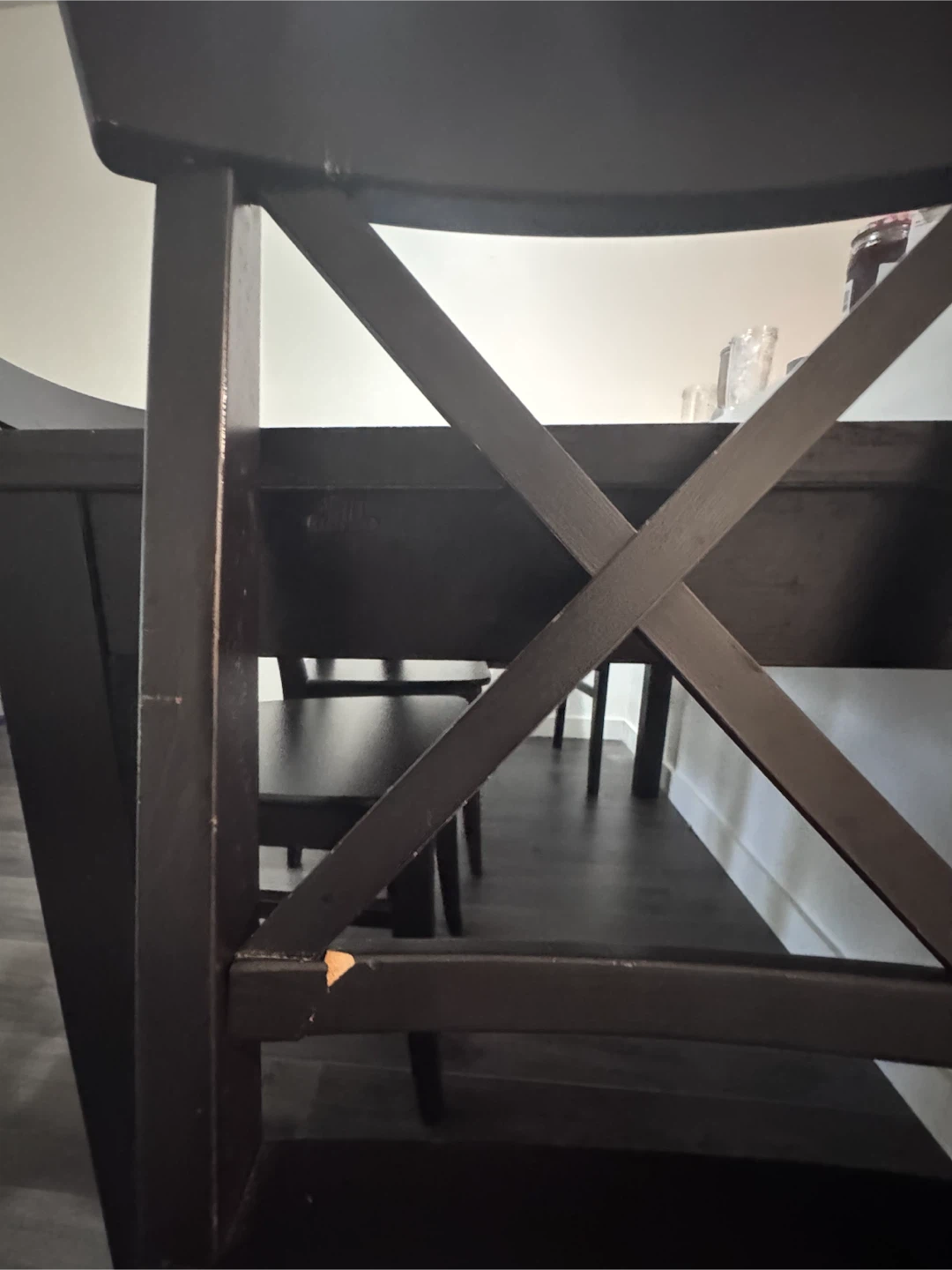 Move Out Sale - Dark Wood Dining Table with 4 Chairs - photo 4