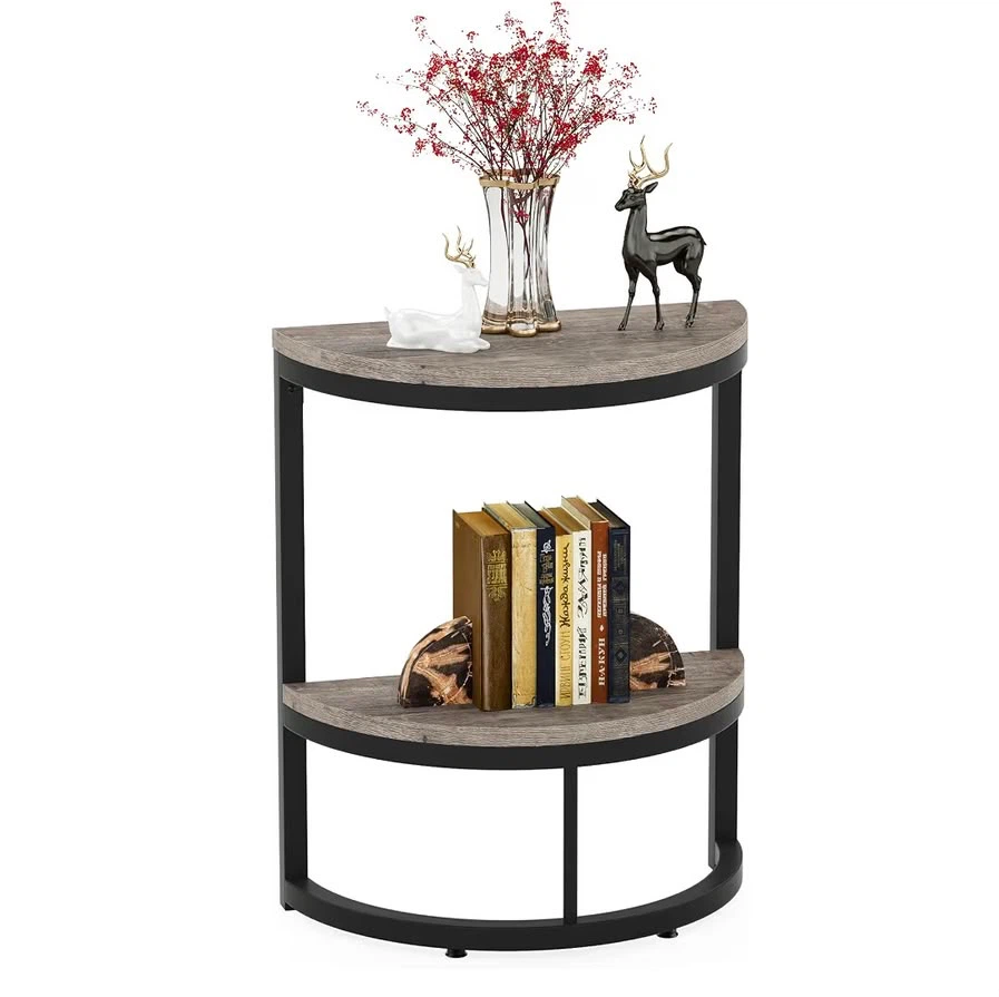 Brand new tribesigns Half Round End Table with Metal Frame - photo 3