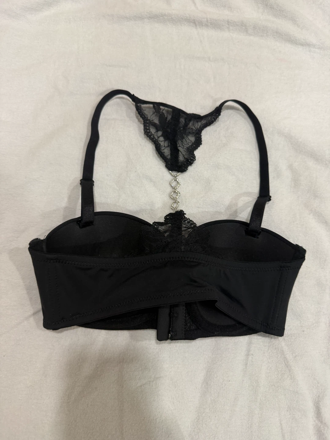 Black Strappy Lace Bra 70B - photo 2