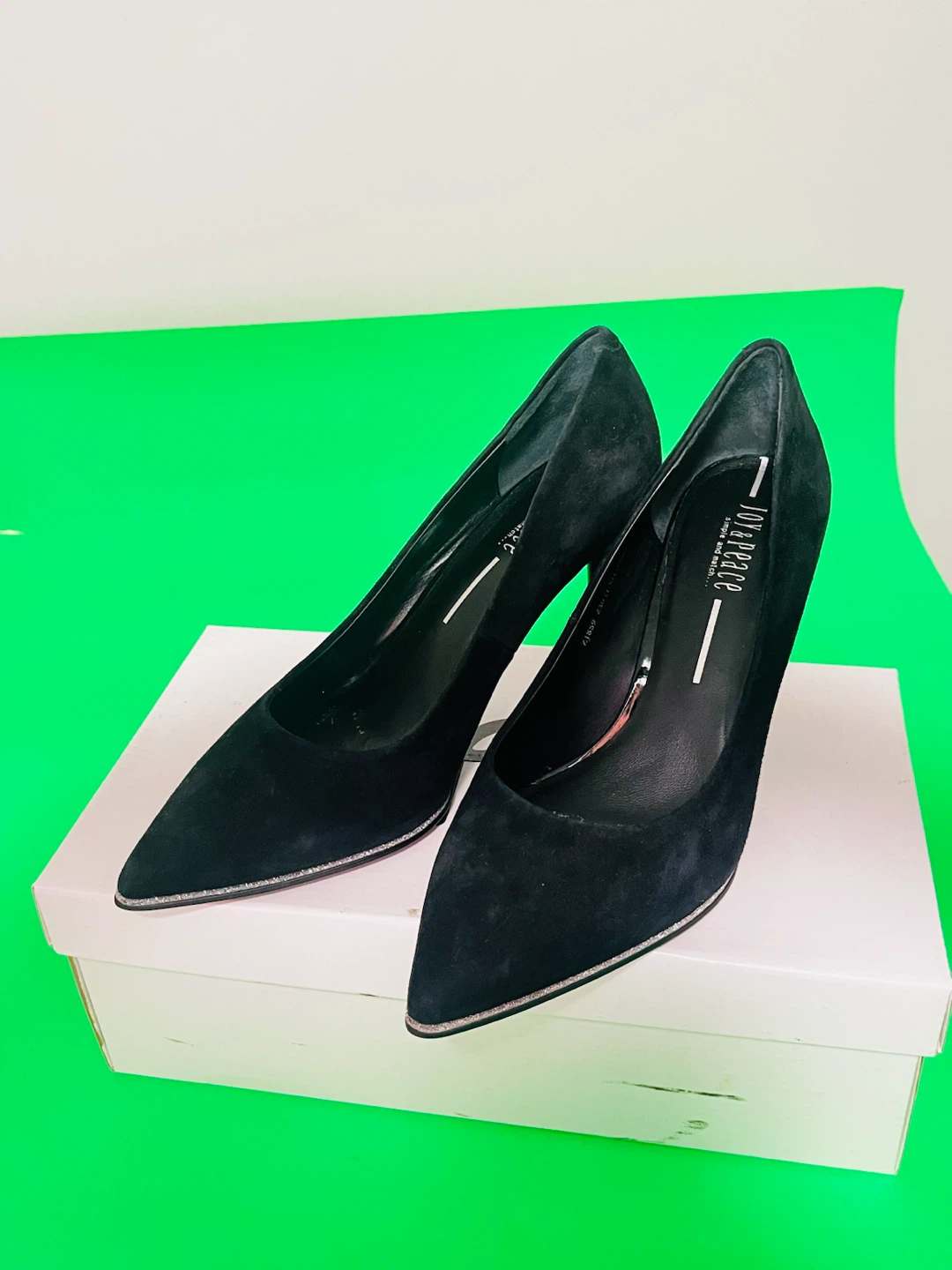 Black Suede 2” Heels