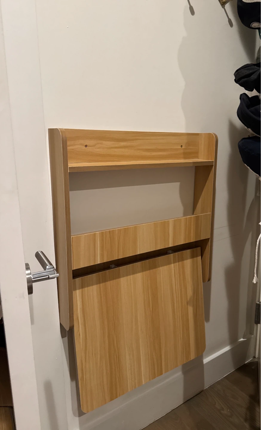 Wall Mounted Foldable Desk with Shelf - photo 5