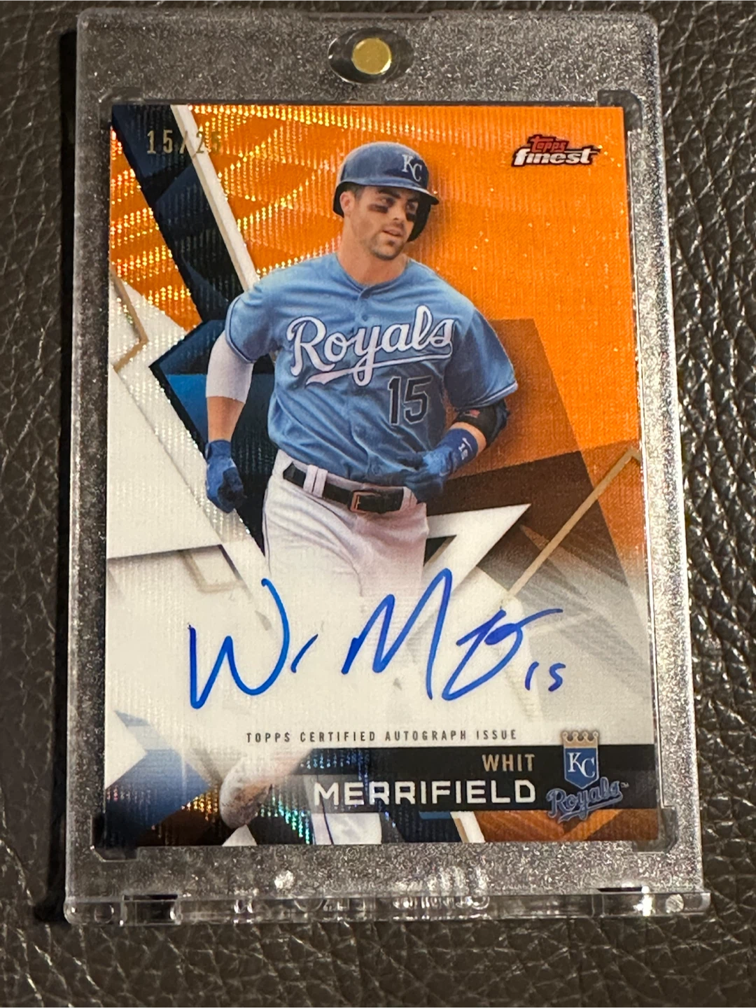 Whit Merrifield 2018 Topps Finest Auto Baseball Card 15/25!