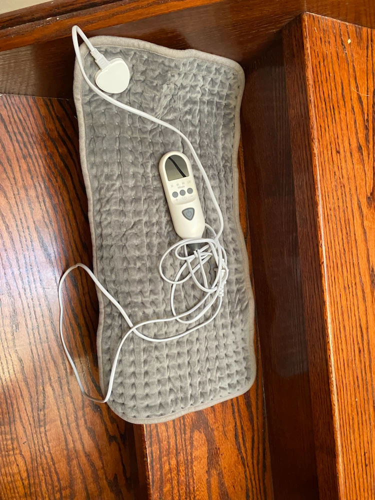 Grey Heating Pad with Controller