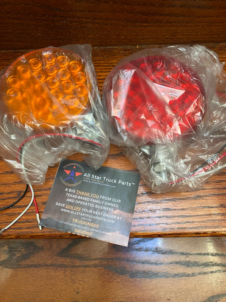 All Star Truck Parts 2 Pack Red/Amber LED Pedestal Lights - photo 2