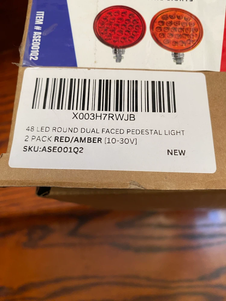 All Star Truck Parts 2 Pack Red/Amber LED Pedestal Lights - photo 3