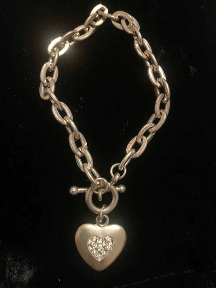 Silver Heart Charm Bracelet
