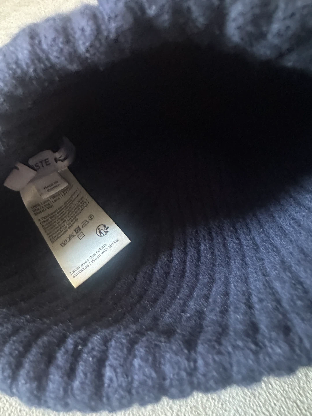 Lacoste Navy Wool Beanie - photo 2
