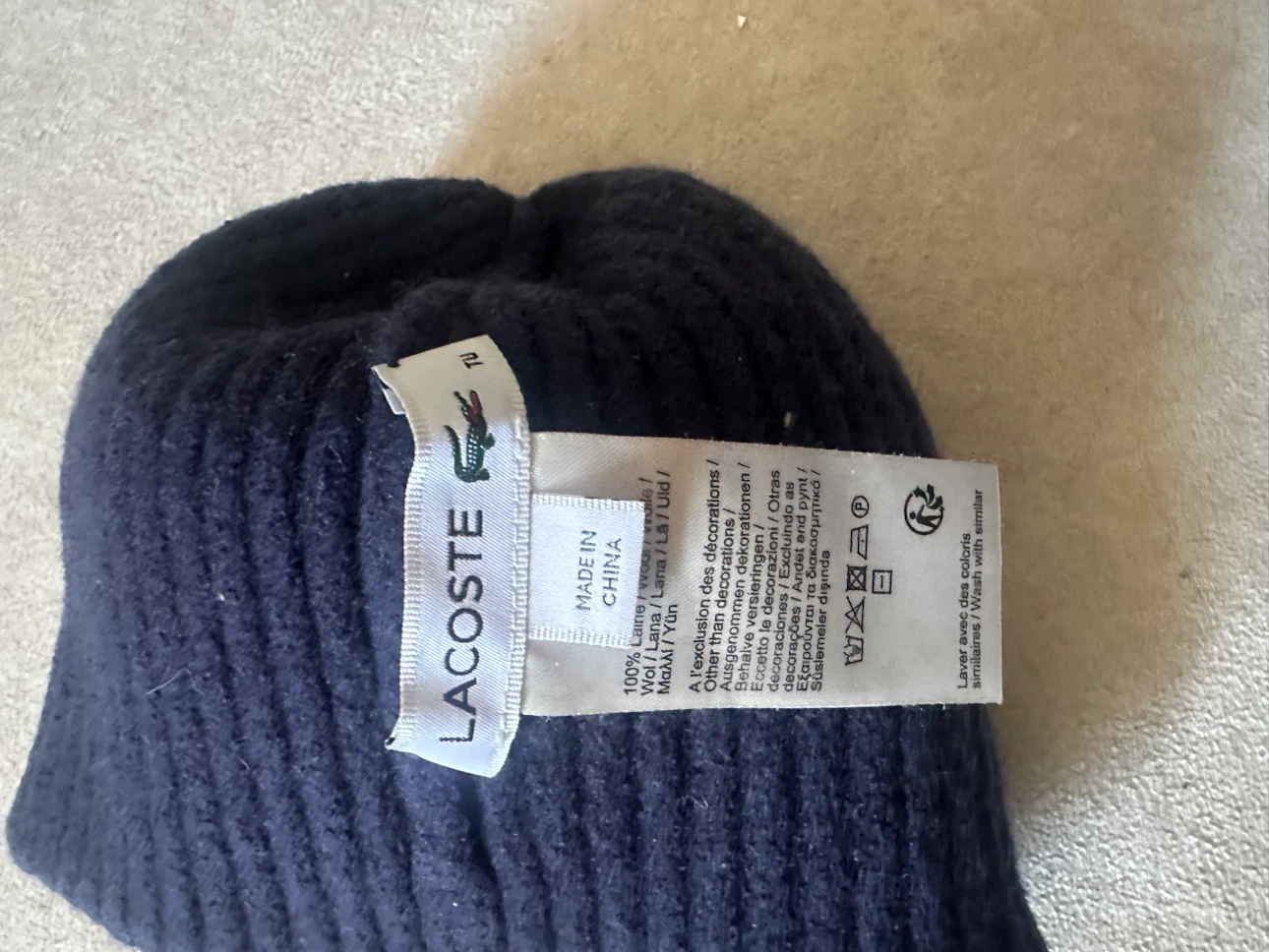 Lacoste Navy Wool Beanie - photo 4