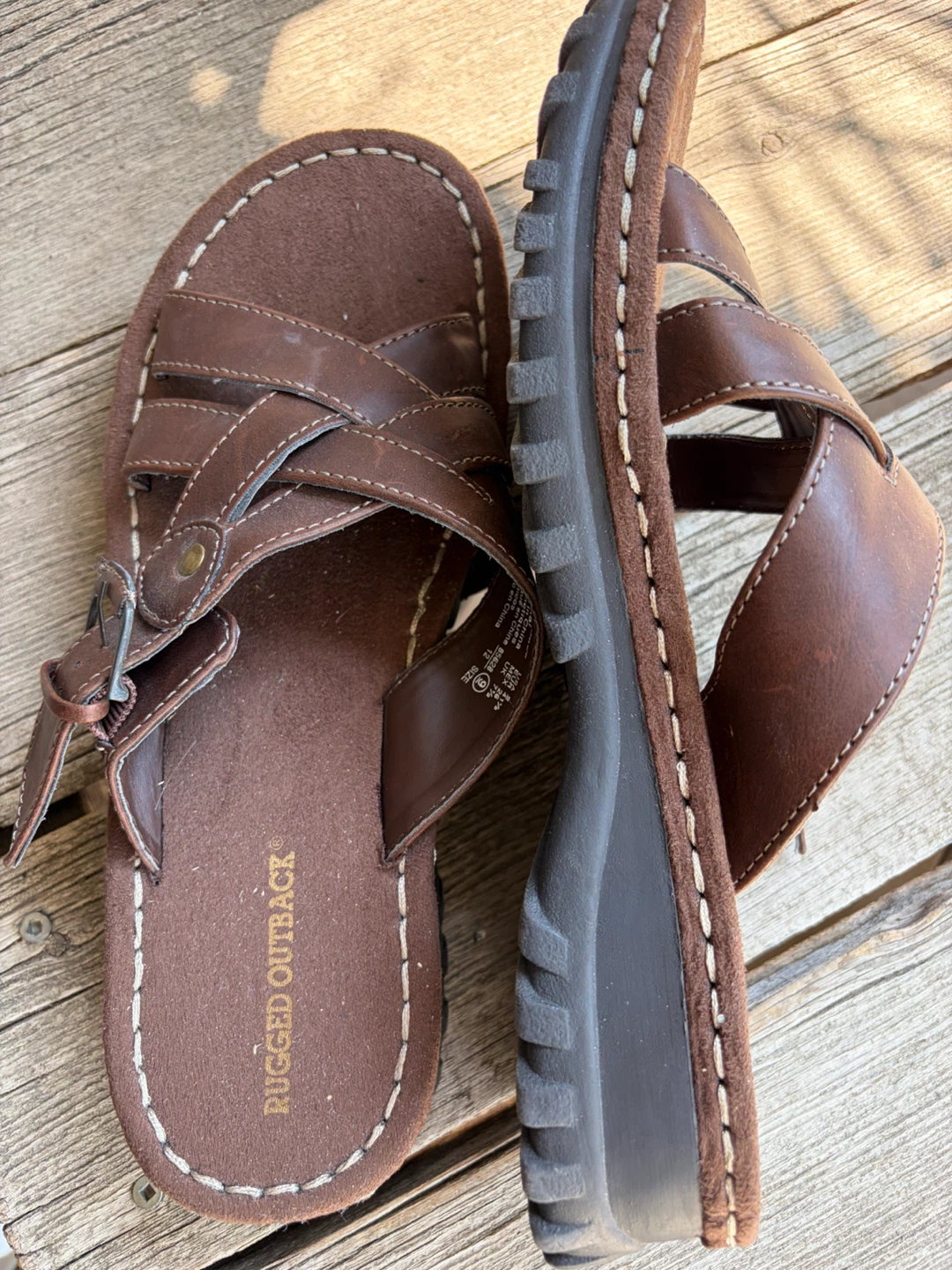 Rugged Outback Brown Leather Sandals - photo 2