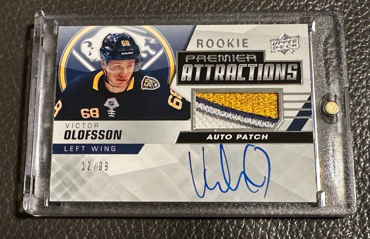 Victor Olofsson Rookie Premier Attractions Auto Patch 12/99