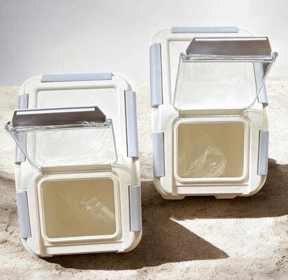 Set of 2 Rolling Plastic Pantry Storage Bins 15 L Each - photo 5