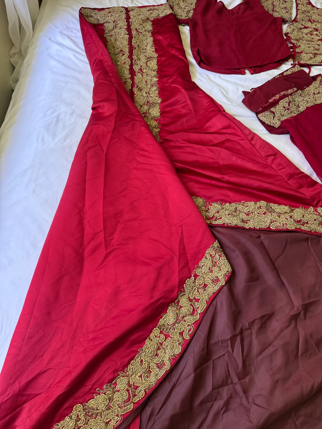 Red Embroidered Lehenga Choli Set