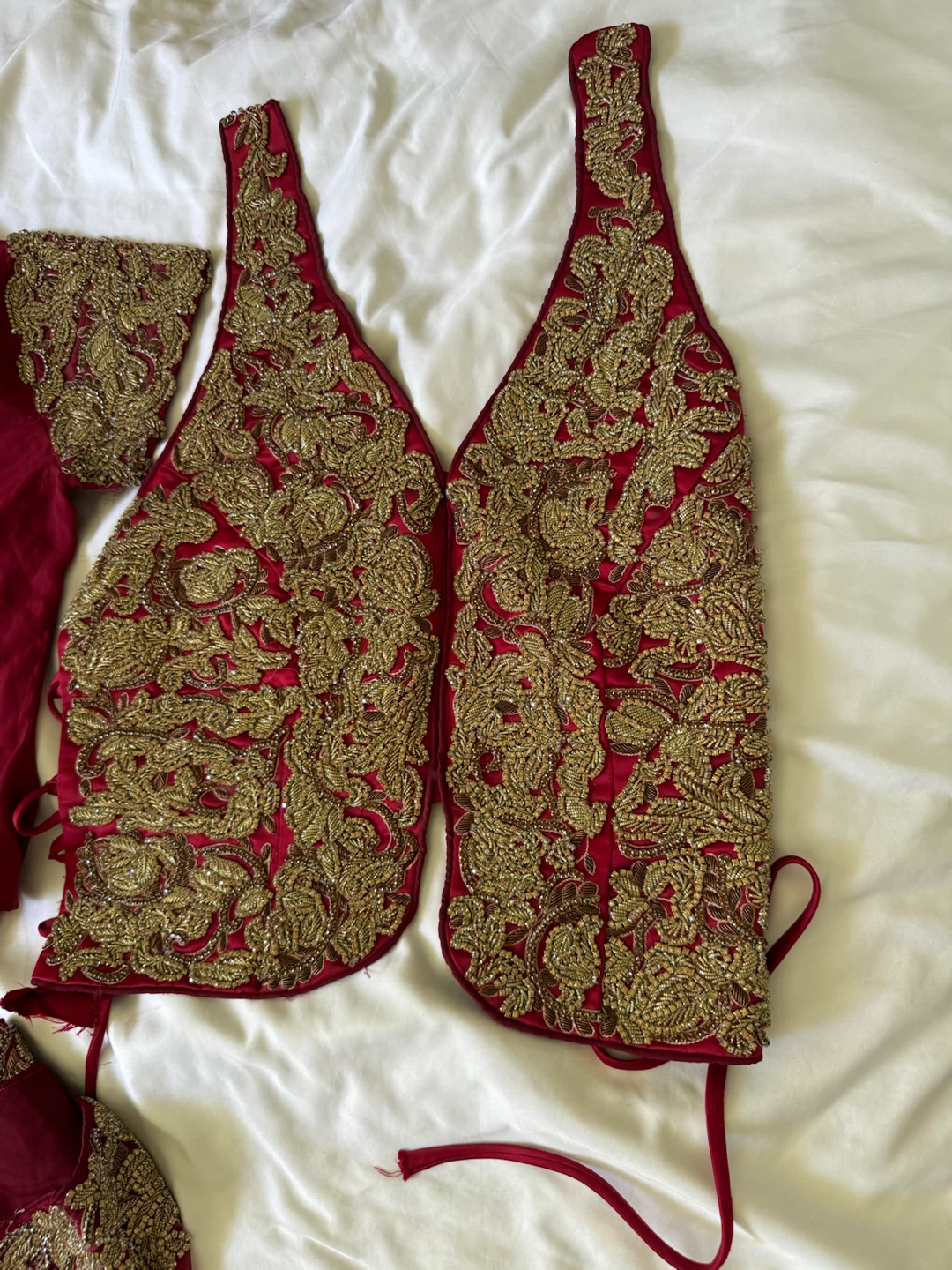 Red Embroidered Lehenga Choli Set - photo 3