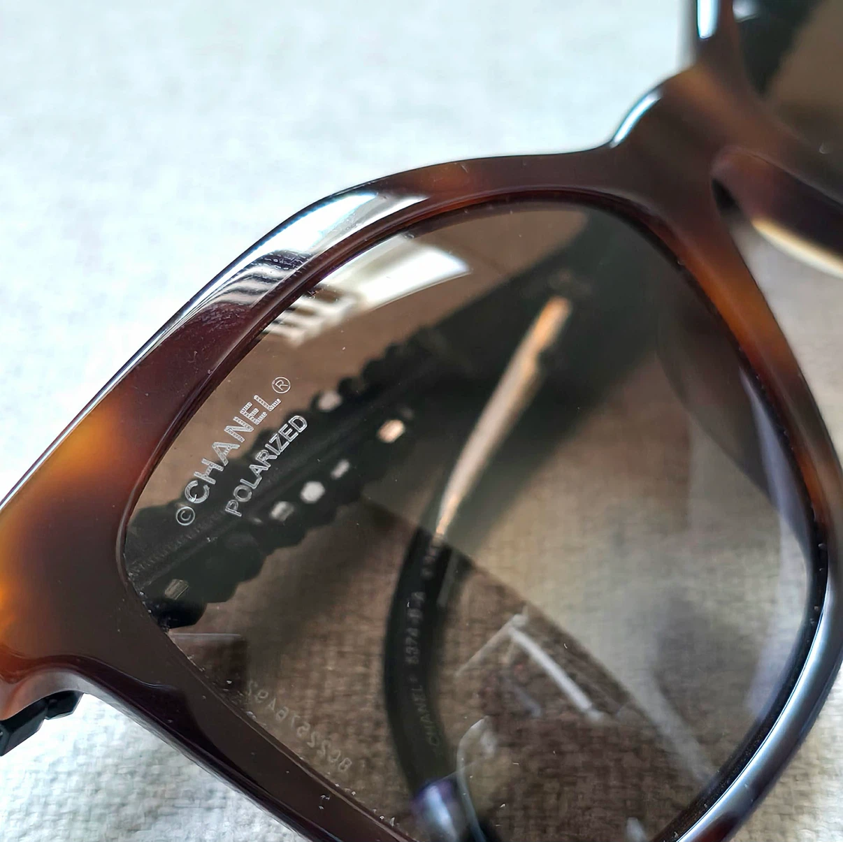 CHANEL 5376-B-A Butterfly Bijoux Brown Black Beaded Sunglasses - photo 4