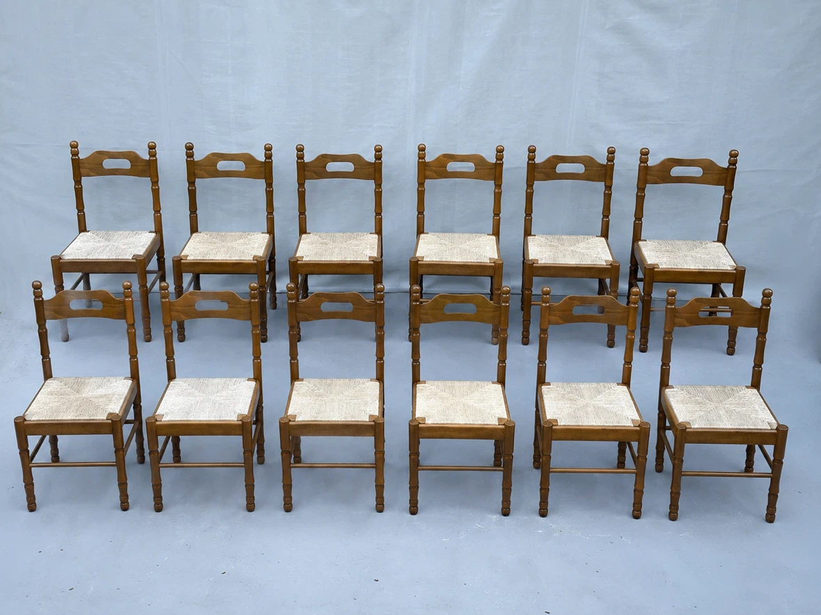 Wooden Chair with Woven Seat - photo 5