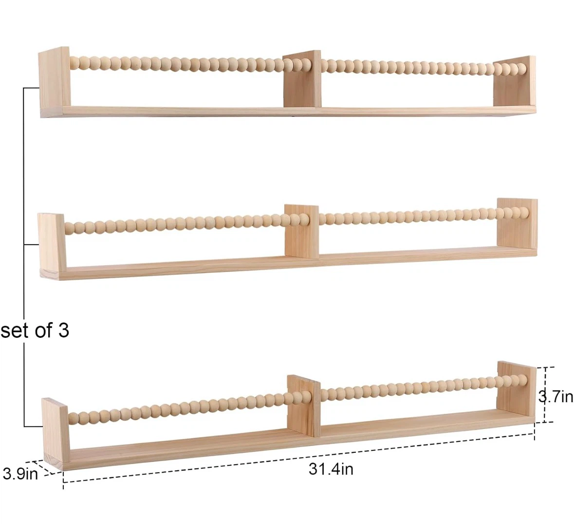birola Nursery Book Shelves for Kids Rooms - Set of 3 - photo 2