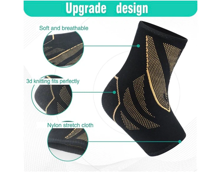 3 Pairs Ankle Compression Sleeve - Black - photo 4