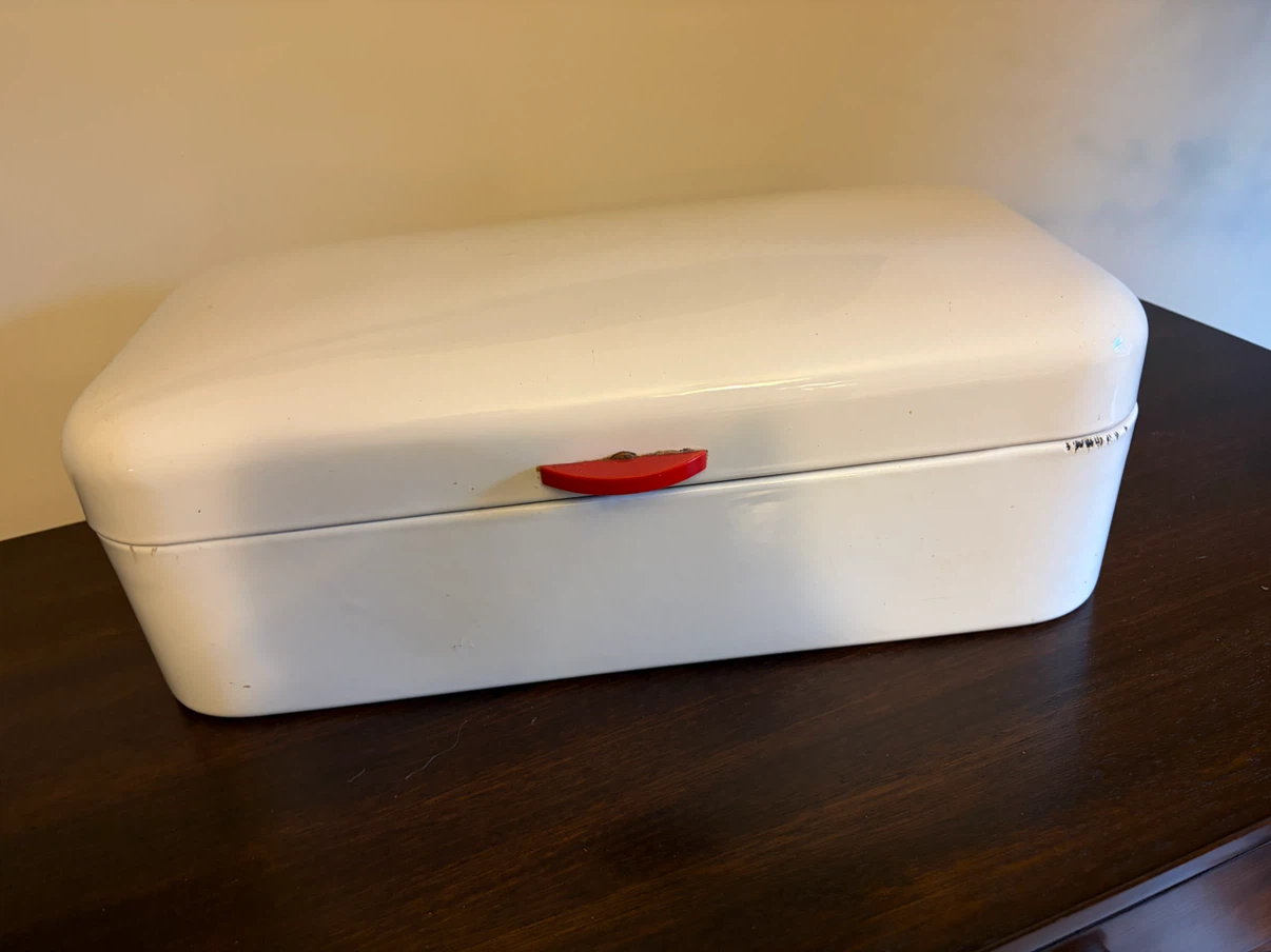 Mid-Century Enamelware Bread Box