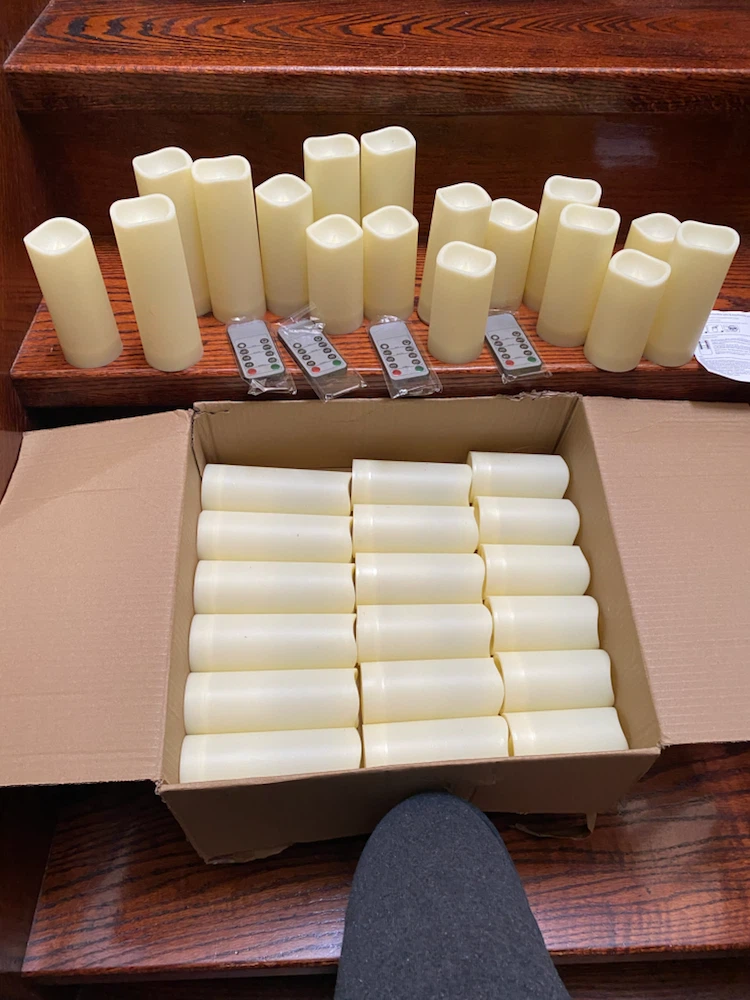 LED Flameless Candles with Remote - Set of 24