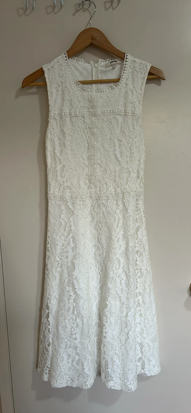 Koton White Lace Dress - Size M