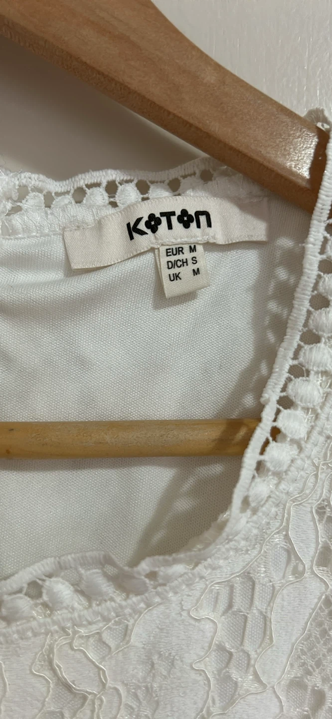 Koton White Lace Dress - Size M - photo 2