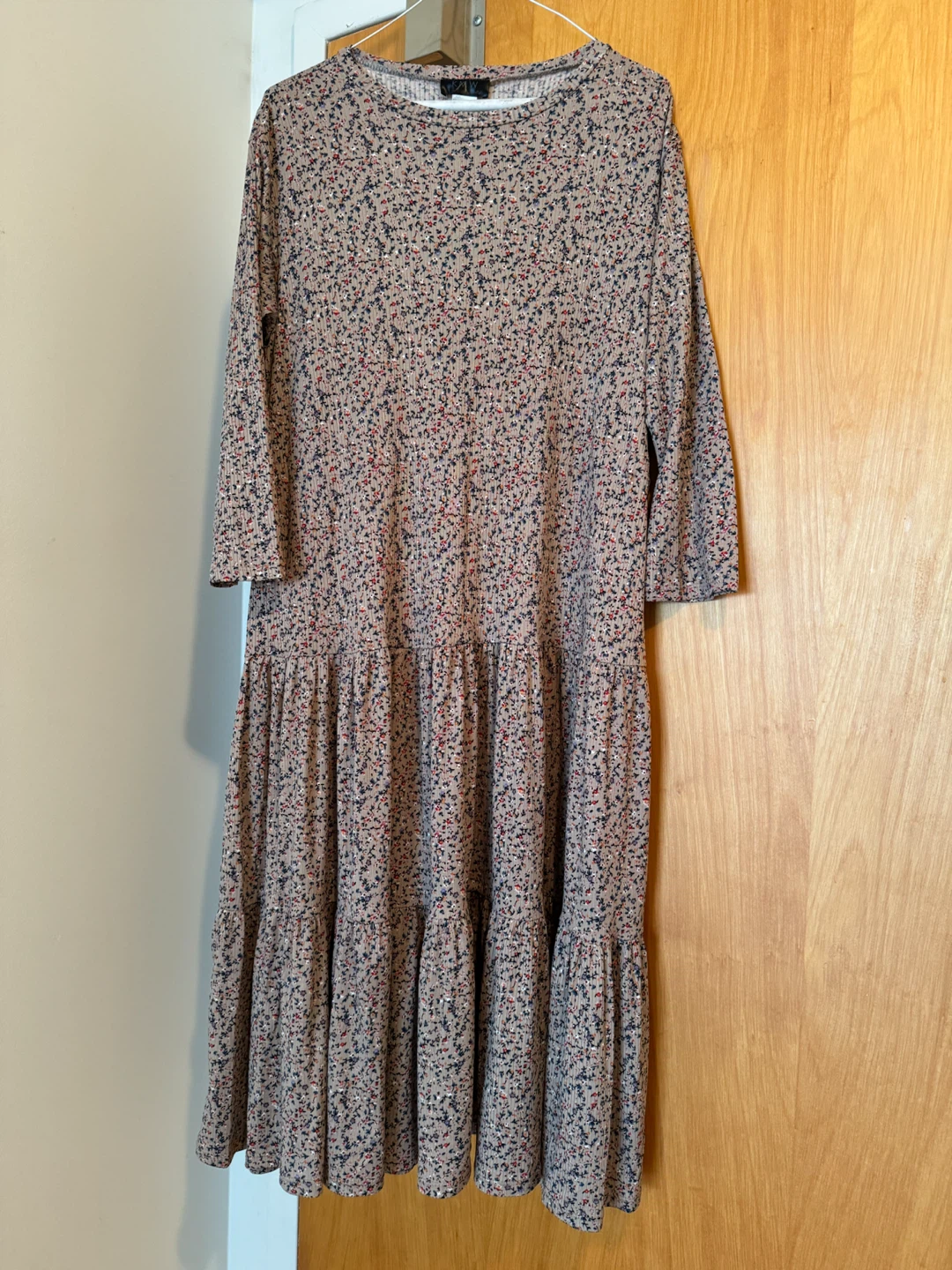 Modest Floral Tiered Dress