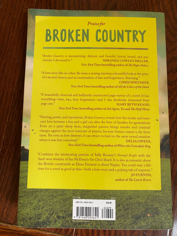 Broken Country by Clare Leslie Hall Novel - photo 2