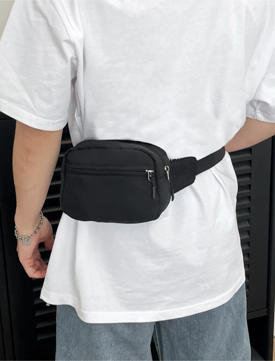 Sac banane noir unisexe