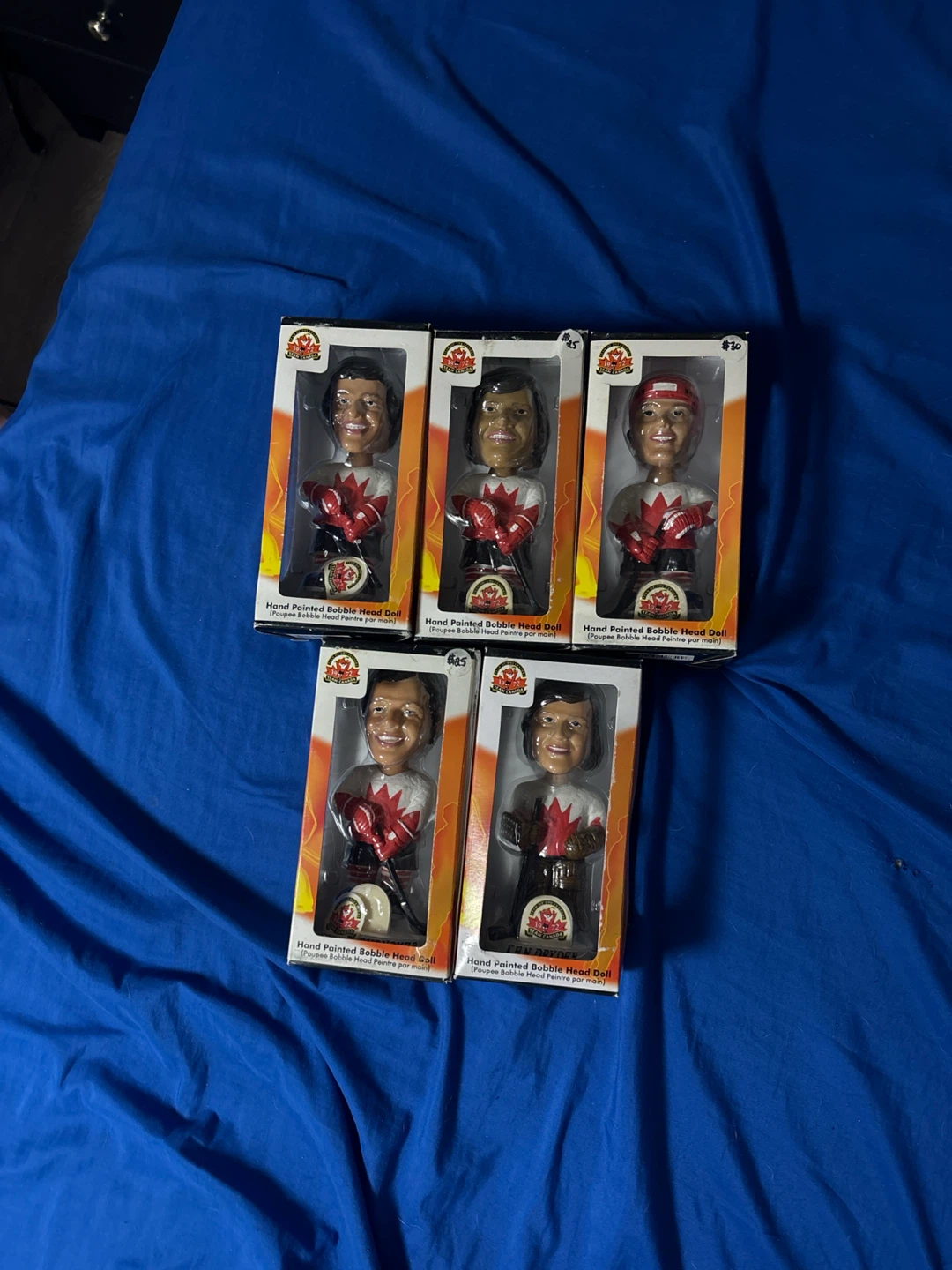 Lot of 5 Hand Painted Bobble Head Dolls