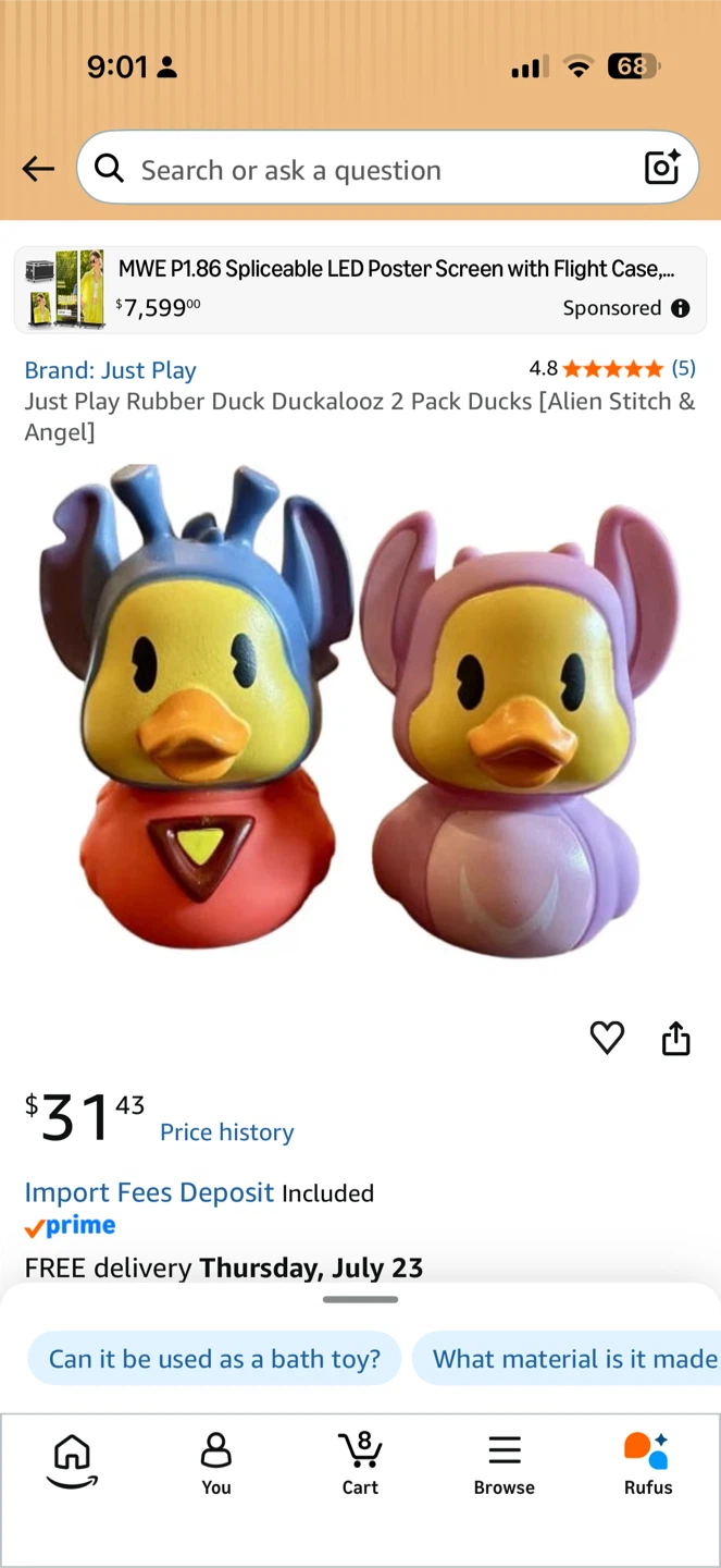 Just Play Duckaloos Rubber Duck 2 Pack - Optimus & Bumblebee